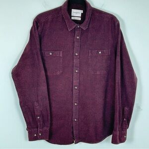 🎉HP🎉 Goodfellow & Co. Men’s Burgundy Flannel Button Down Standard Fit Shirt